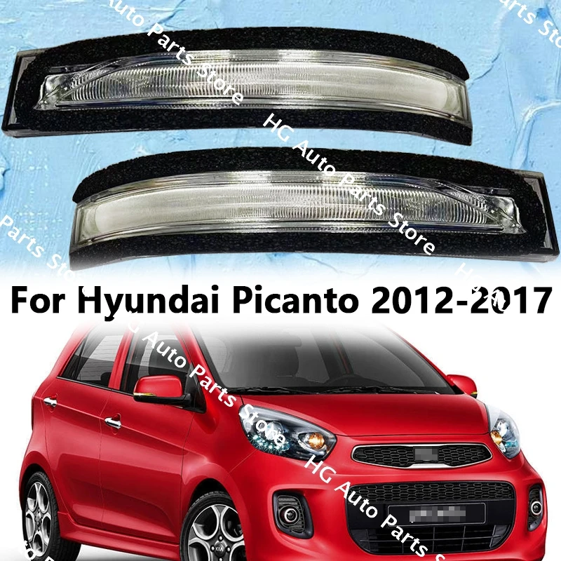 87624 07003 For Hyundai Picanto 2012 2013 2014 2015-2017 Car Side Rearview Mirror LED Turn Signal Lights Reversing Indicator