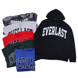 Men's Boxing Sports Cotton Fleece Hooded Sweater Everlast Letter Print Casual American Pullover Loose Trendy Hoodie Top