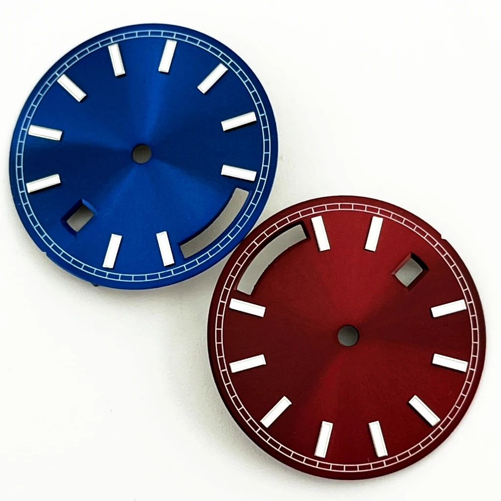 ST1644 Quadrante 28,5 mm Nero/Bianco Sterile Verde Luminoso Quadrante Orologio Movimento Automatico Accessori Per Orologi Con Finestra Calendario