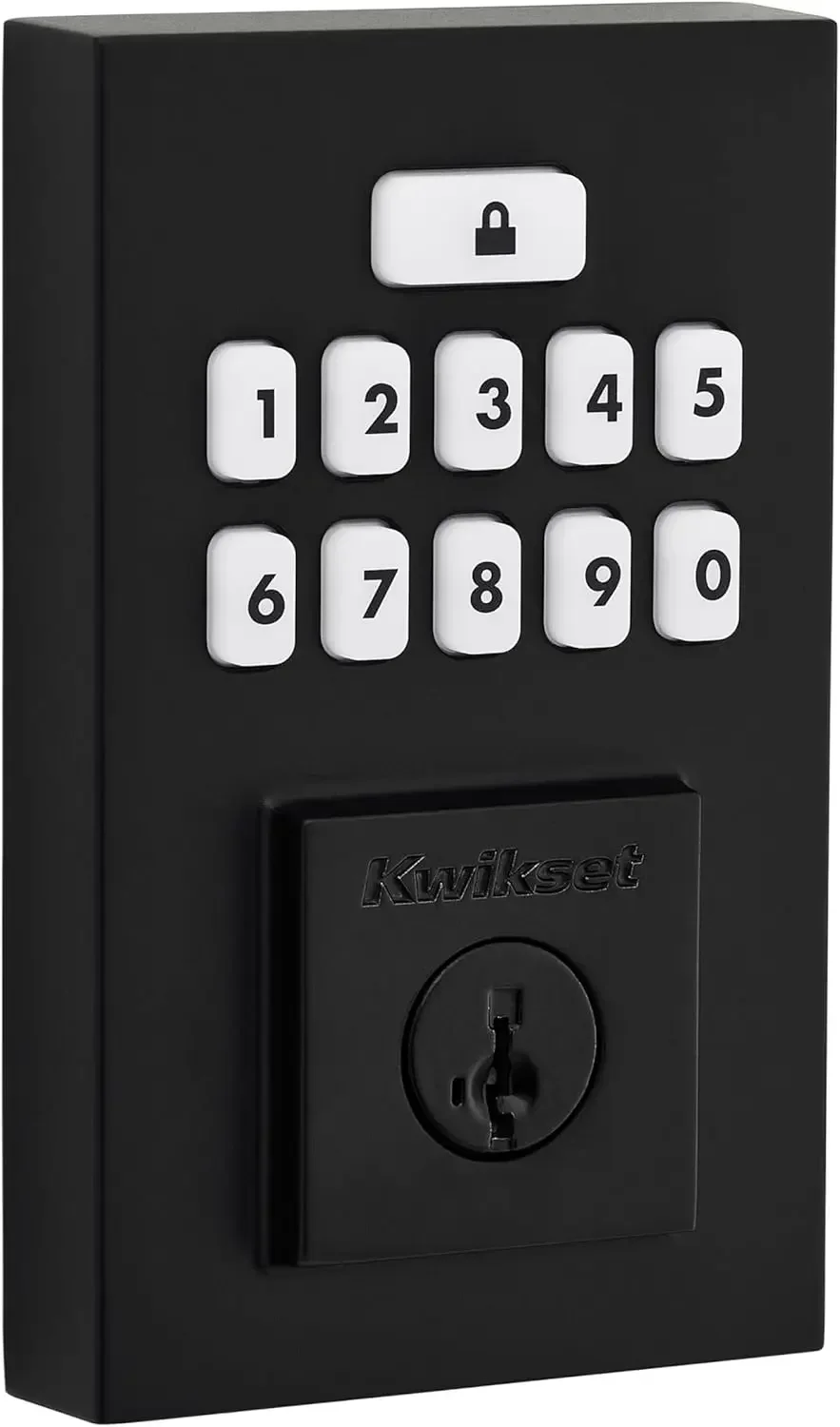 SmartCode 260 Keyless Electronic Keypad Deadbolt,Auto Door Lock, SmartKey Re-Key Security, Contemporary Design in Matte Black