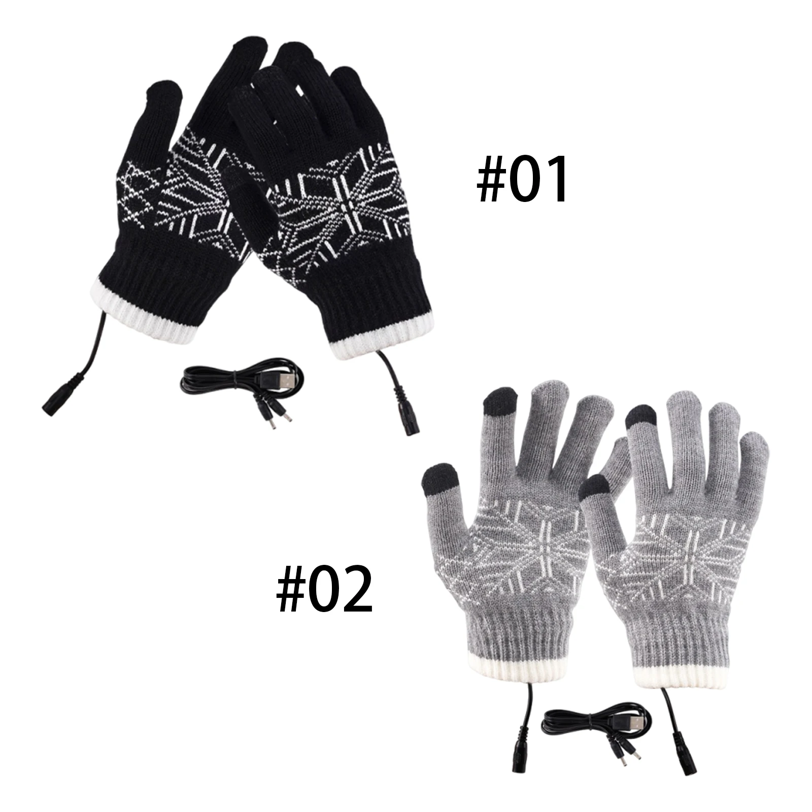 

USB Touchscreen Hand Warmer Anti-Slip Motorcycle Thermal Gloves Wear Resist Soft Heating Gloves for Outdoor Camping Hiking