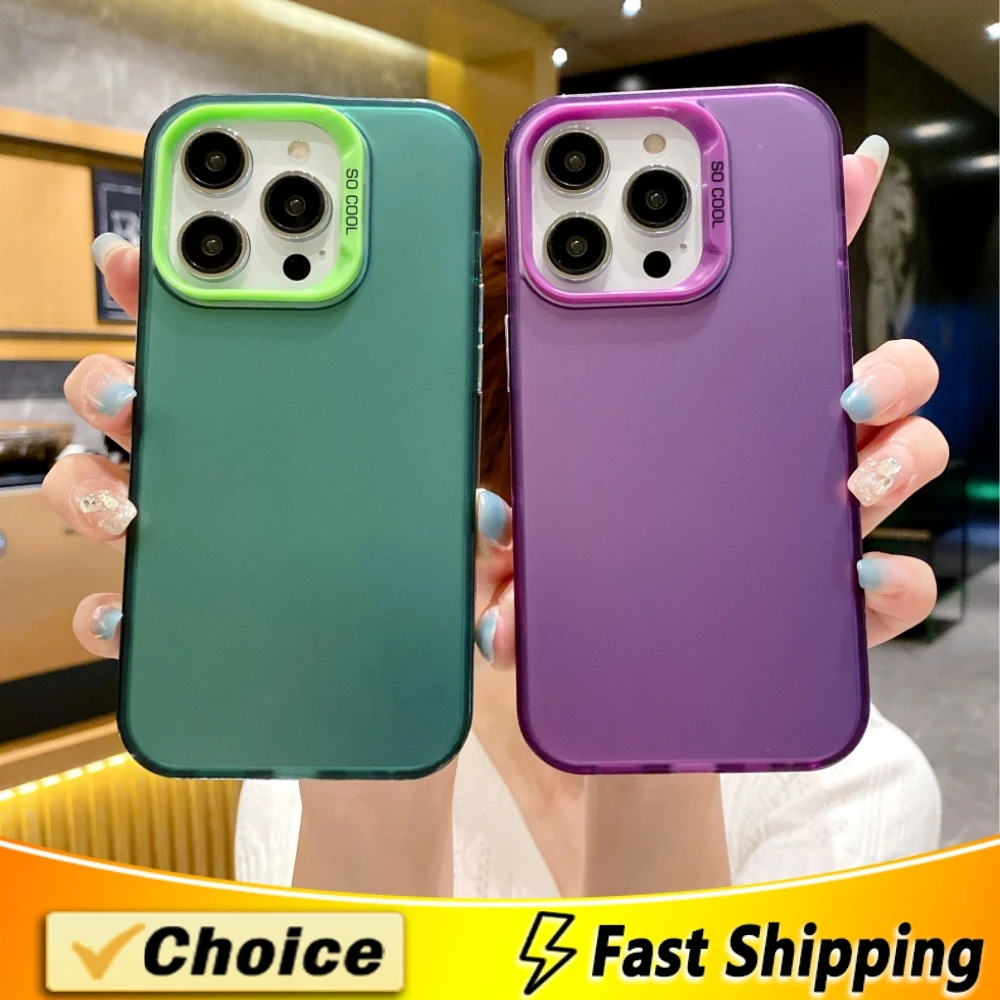 Cute Matte finish Phone Case For iPhone 11 12 13 Pro Max Case For iPhone 15 14 Pro XS Max XR X 7 8 Plus SE2020 Protecting Cover