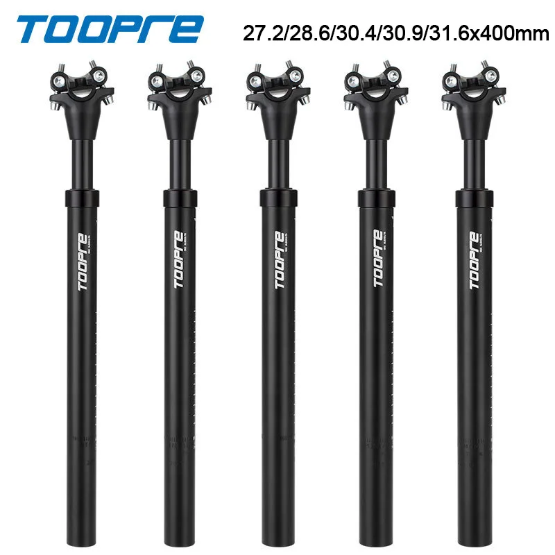 TOOPRE Bicycle Suspension Seatpost MTB Shock Seatpost 27.2 28.6 30.4 30.9 31.6 400mm 6061-T6 Aluminum alloy seat post 400mm