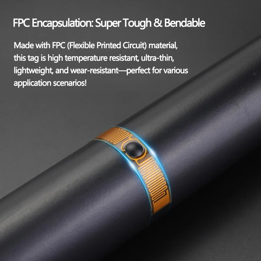 RFID UHF FPC Tag Flexib High Temperature Resistance Electronic label NXP U8 U9 MR6P Chip ISO18000-6C Smart Tag 860-960MHz 20PCS