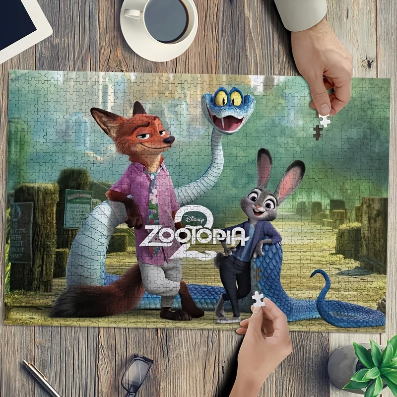 

1000pcs Disney Zootopia Judy Hopps and Nick Wilde Poster Puzzle | High Difficulty, Home Decor, Suitable for Classroom, Kitchen