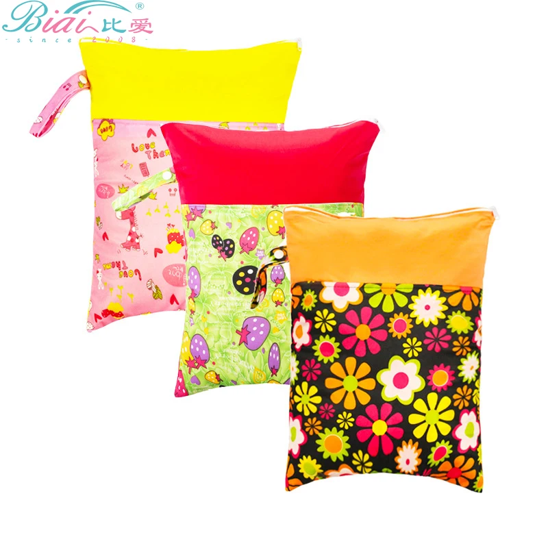 BIAI-Sac de Rangement Étanche Réutilisable pour Maillots de Bain et Vêtements, Fourre-tout à Double Poches pour Voyage, 30x40cm, 1 Pièce