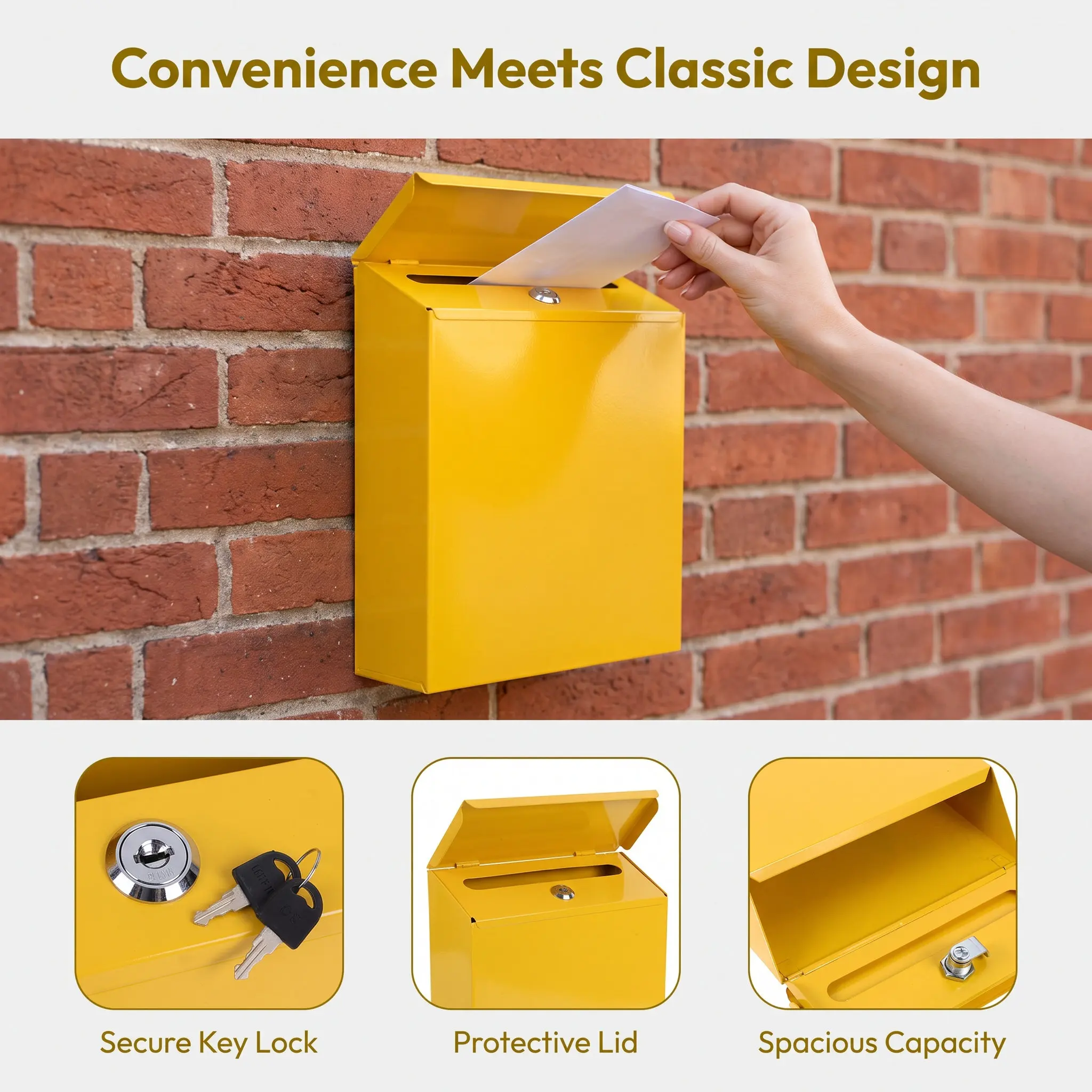 1Pcs Iron Letter Box European Style Post Box Creative Mailbox Suggestion Complaint Storage Small Decorative Household Storage