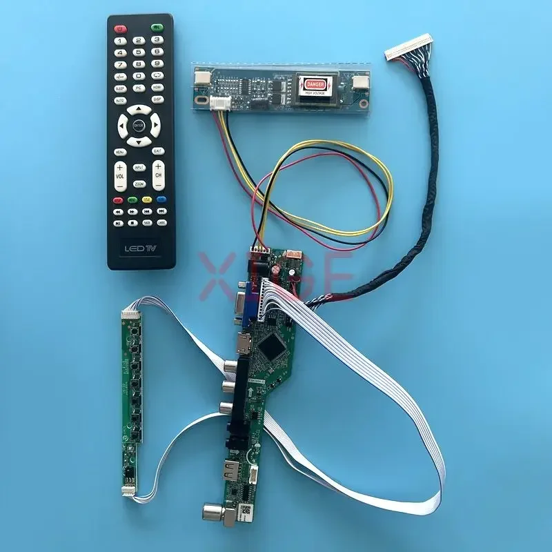 For LM190E08 LM170E03 CLAA170EA10 Controller Board 2CCFL 30-Pin LVDS DIY Kit 1280*1024 TV Analog AV+HDMI+VGA+IR+USB LCD Monitor