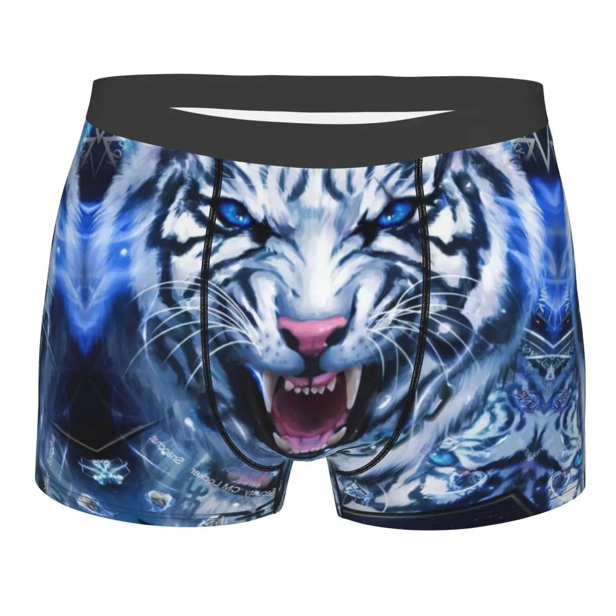 Tiger Print Boxer Shorts para Homem, Calcinhas Respiráveis, Roupa Interior, Cuecas, Cuecas