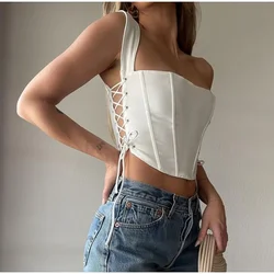 Corset Top Sexy Lingerie for Women Ladies Summer Strap Tanks Bustiers Bodysuit Top Women Sexy Backless Bandage Skinny Crop