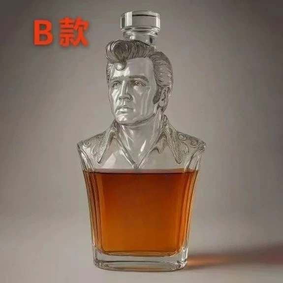 

Новая бутылка для виски певицы, креативная прозрачная стеклянная бутылка, 300 мл, украшение для бара, украшение для дома