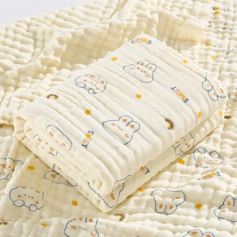 Baby Bath Towel Soft Absorbent Cotton Gauze Blanket for Newborn Baby Bathrobe Washcloth Infant Swaddle Kids Towels Blanket