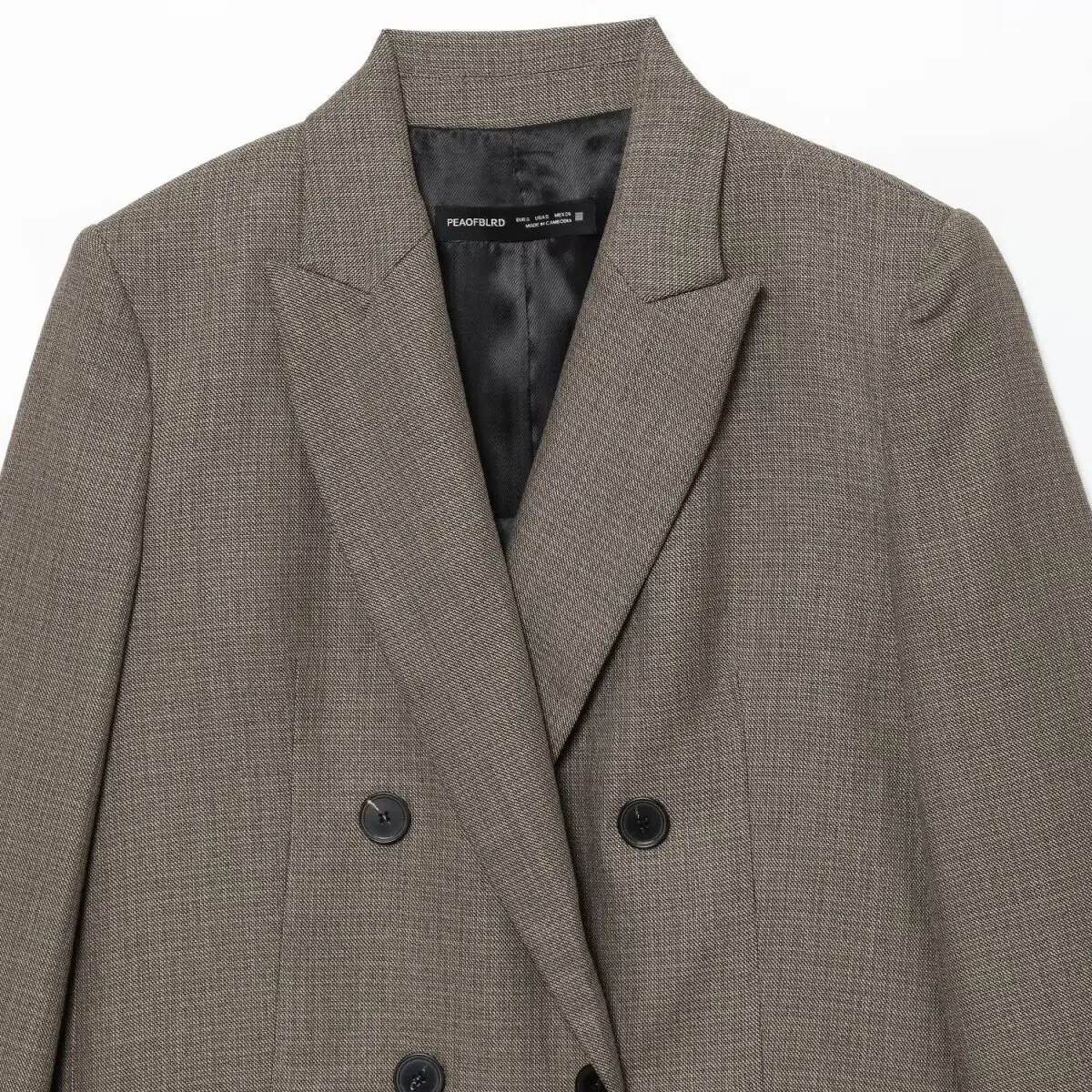 Faionable JNLEAOG Women's Suit Jaet oulder Pads Double Breasted Long Sve Busin Wear Polyester Zebra Pattern