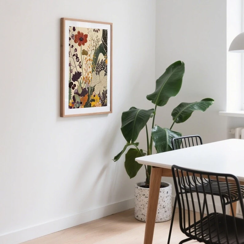 Modern Japanese Botanical  Wall Art Print Canvas Painting Poster Picture For Living Room,Bedroom Home Decor - view 3