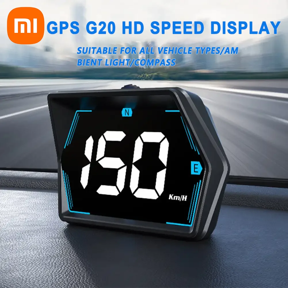 Xiaomi Hud Gps Car Digital Speedometer Head-up Display Security Overspeed Alarm Speed Compass Accessories Electrical Appliances