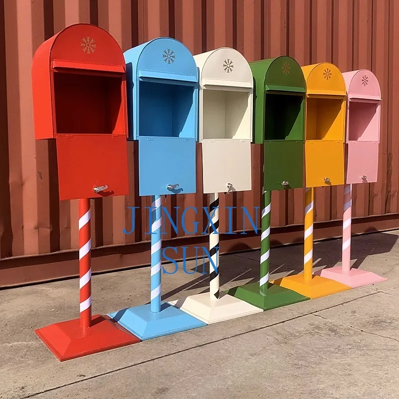 Wrought iron vertical Internet celebrity Suggestion box Kindergarten small house mailbox decoration