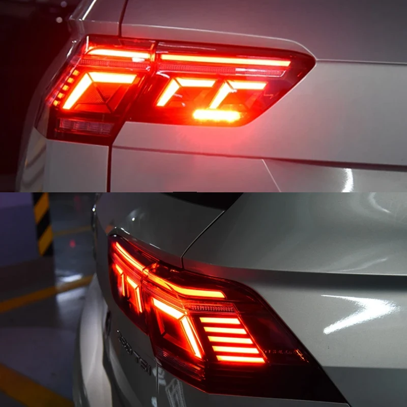 For Volkswagen Tiguan LED Tail Light 2017-2024 Tiguan Rear Light DRL Dynamic Turn Signal Light Reversing Light Auto Accessories