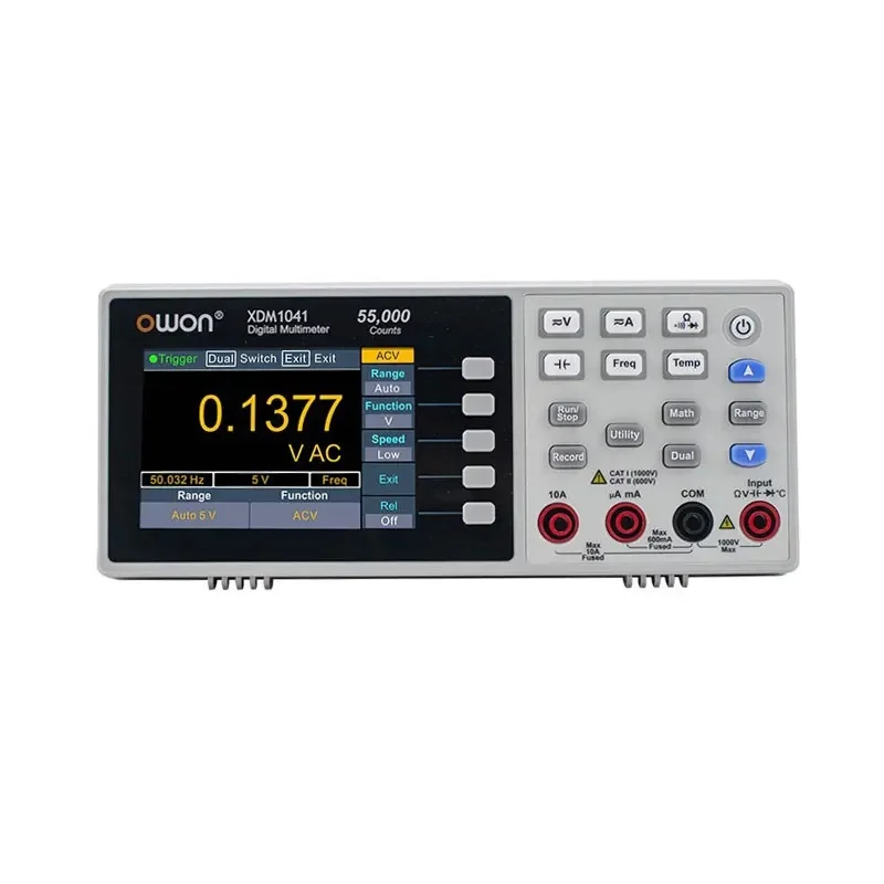 OWON XDM1241 XDM1041 4 1/2 Digital Multimeter Portable Bench True RMS DC/AC Current Voltage 0-10A 0-1000V (0.5%+3) USB Tester