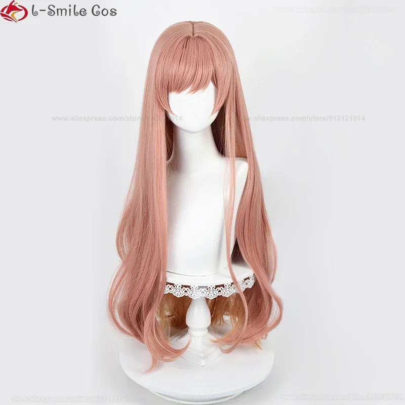 Peruca Rapi Cosplay, Cabelo Rosa Laranja e Castanho, Perucas Anime Resistentes ao Calor, 85cm