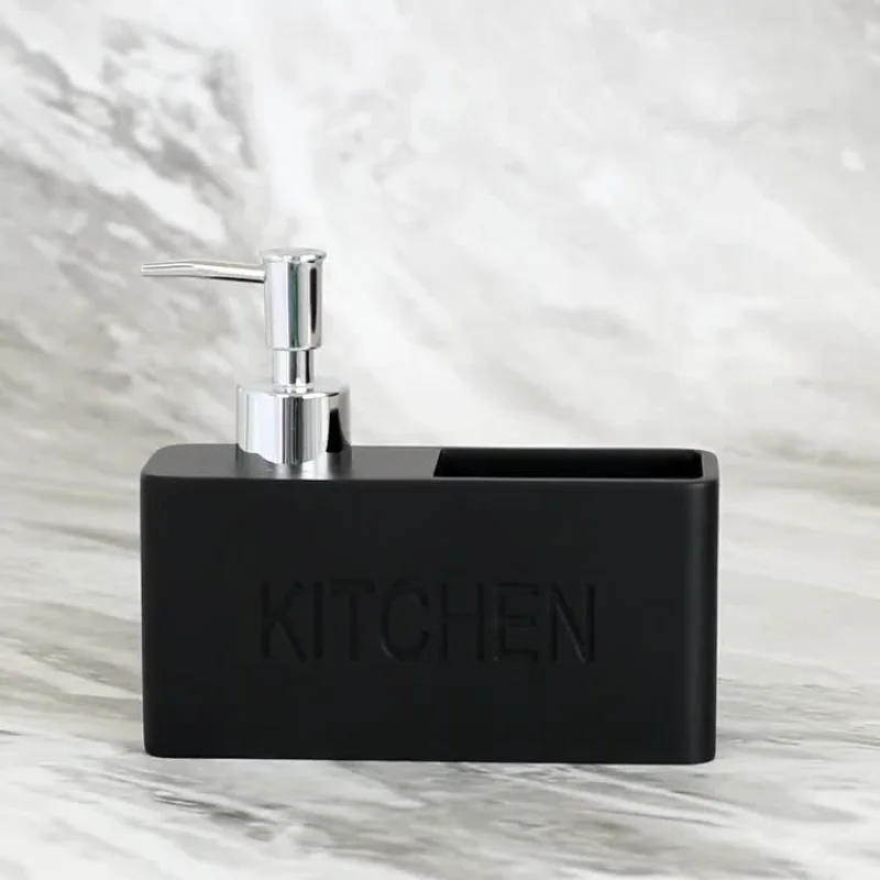 1 قطعة موزع صابون الأطباق وموزع صابون اليد حامل الإسفنج مع تنظيف الكرة المطبخ كونترتوب بالوعة الحمام المنظم