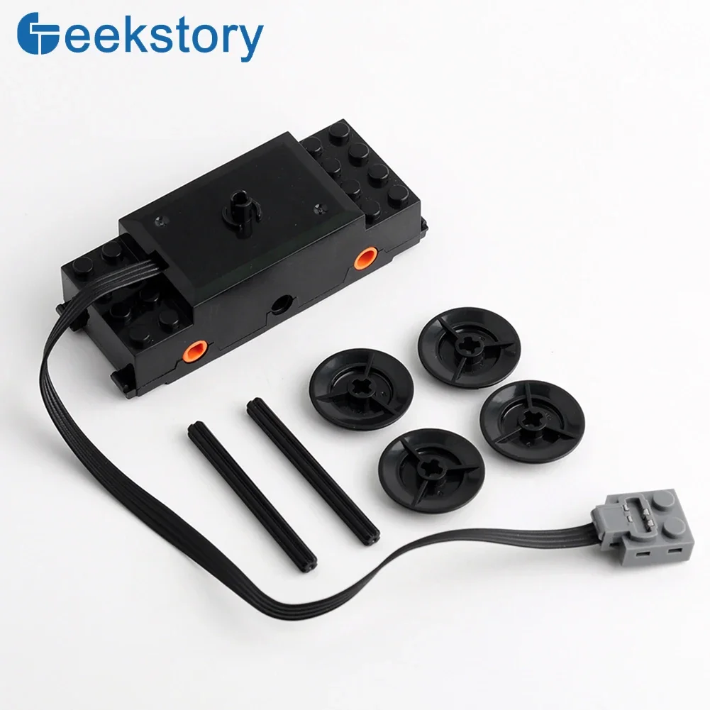 محرك مسار قطار MOC مع محور عجلة لوظائف الطاقة والأجزاء التقنية وكتل البناء والليجويدز #2