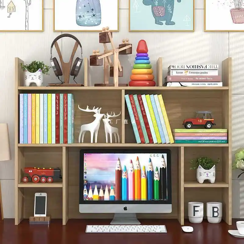 

Simple Desktop Bookshelf Shelf Student Desktop Small Bookshelf Dormitory Bookcase Modern Simple Office Storage Shelf