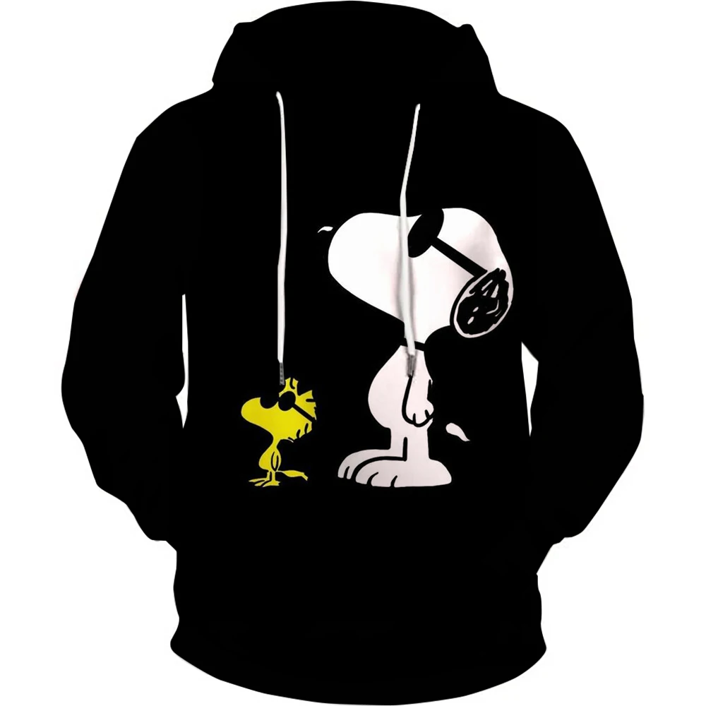 Snoopy Fun Printed Men's Hoodie Cartoon Women Oversized Sweatshirt Tops Autumn Winter Couple Pullover Kid Girl Boy Hoodie