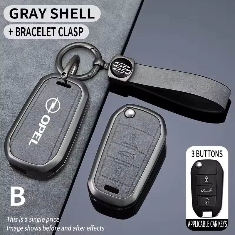Zinklegierung Autoschlüssel-Schutzhülle für Opel Mokka, Corsa, Astra, Combo, Grandland, Insignia, Frontera Zubehör