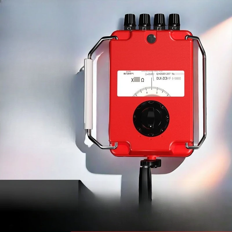 Electrical grounding resistance tester, high-precision photovoltaic lightning protection grounding detection manual ohmmeter