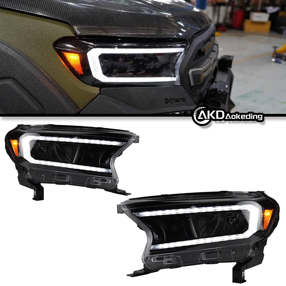 

Auto Parts For Ranger Raptor Headlights 2016-2021 Endeavour Full LED Styling LED Daytime Lights Projector DRL Car Accesorios