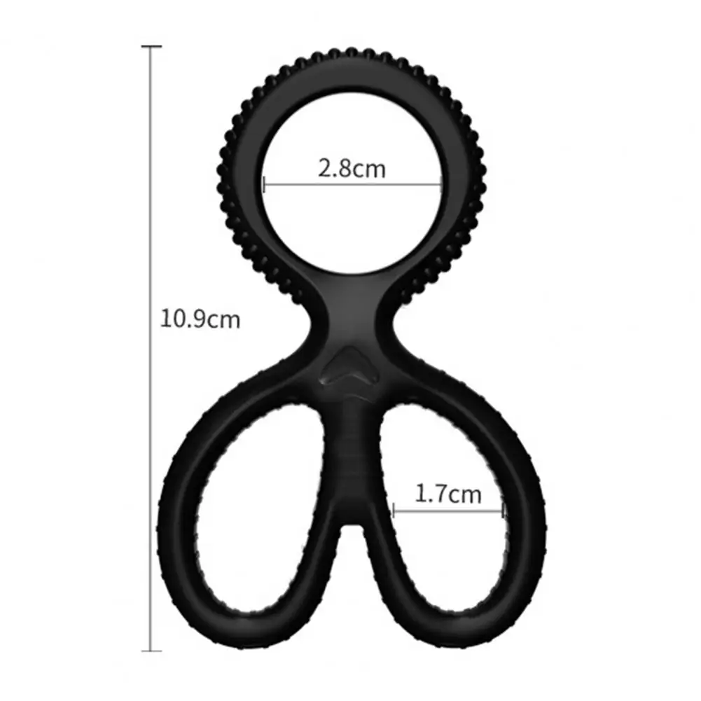 Penis Ring Scissors Shape Silicone Cock Ring Strong Pull High Elasticity Soft Male Delay Ejaculation Ring Adult Sex Toy