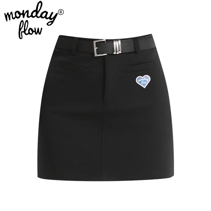 

Monday Flow Women's Golf Short Skirt Summer High Elastic Slim Fit Wrap Hip Skirts for Ladies Casual A-line Golf Skirts