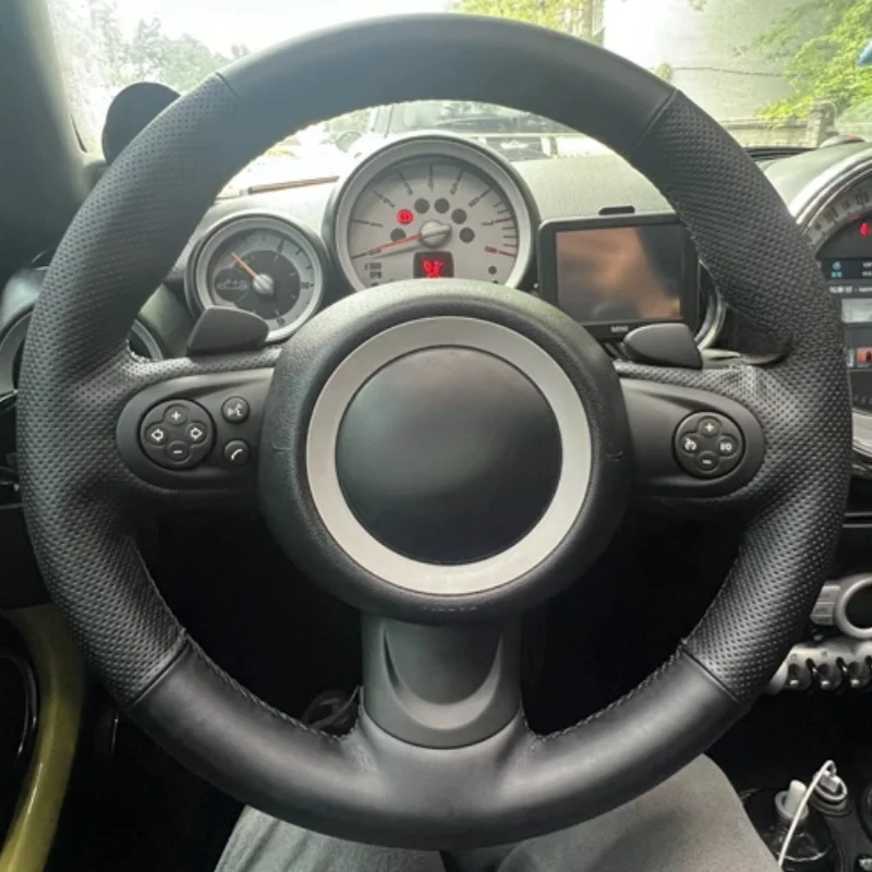 

Braid Car Steering Wheel Cover Wrap Hand Sewing Comfortable Genuine Leather For BMW MINI ONE Cooper S JCW R56 R60 R61 F55-F57