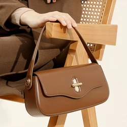 2025 New Genuine Leather Women's Bag Luxury Stick Bag Senior Designer Shoulder Bag Fashion Handbag Commuter
