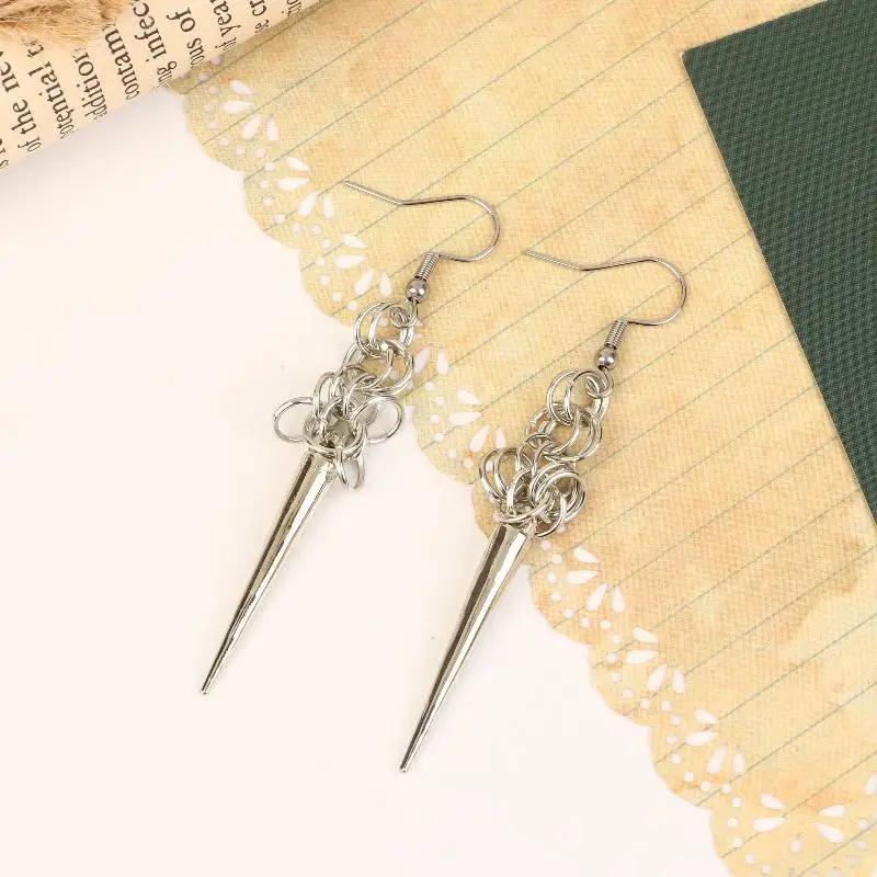 فاسق نمط سبايك أقراط للنساء القوطية مخروط قلادة الجرونج ثقب استرخى مجوهرات هدية