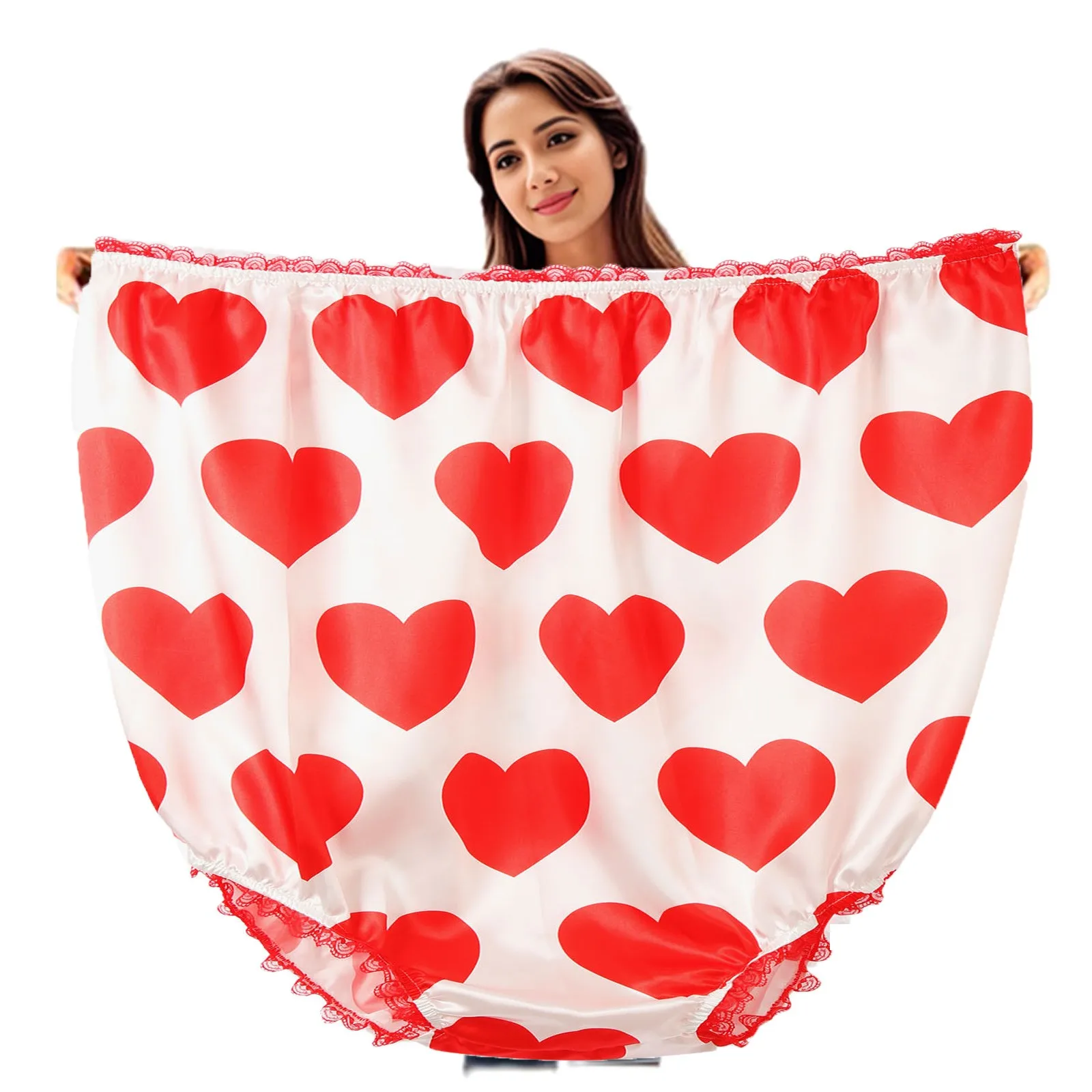 Valentine'S Day Funny Joke Underwear Men Women Big Momma Undies Oversize Panties Novelty Heart Leopard Printed Underwear Gifts