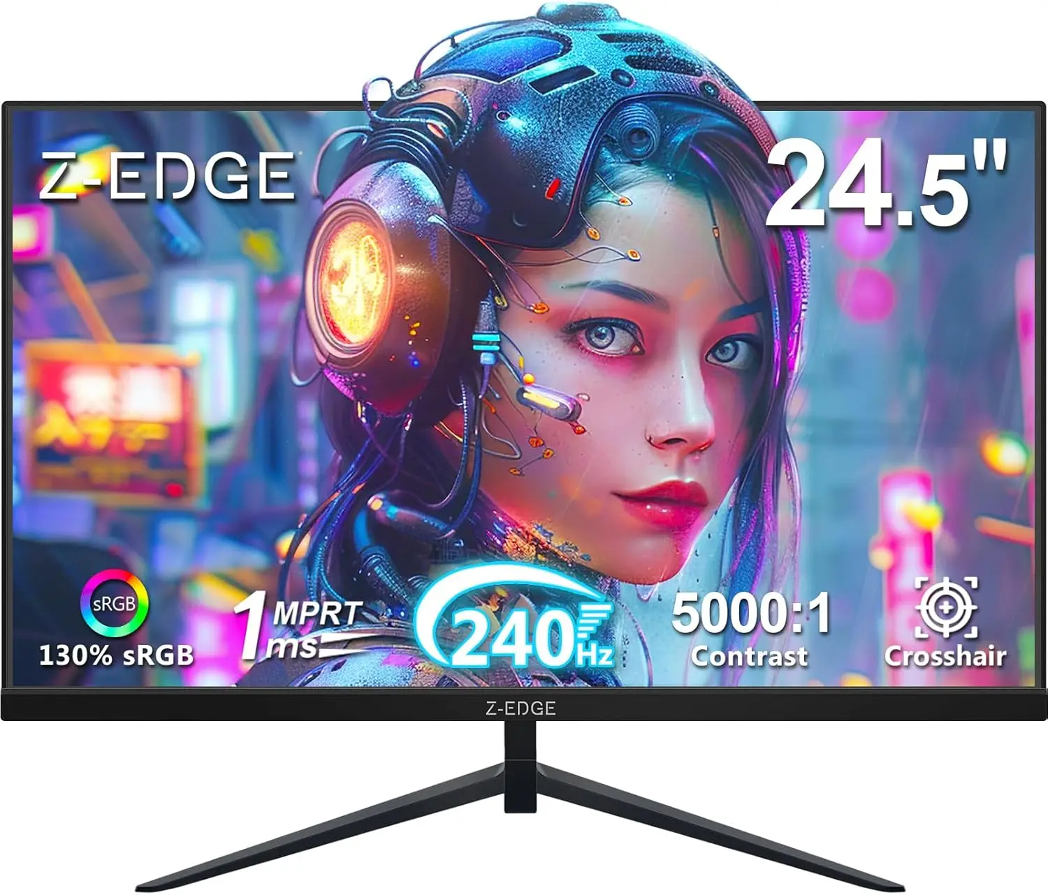 

24,5-дюймовый игровой монитор с частотой обновления 240 Гц, разрешением FHD 1080p, временем отклика 1 мс (MPRT), VA-панелью и безрамочным дизайном для полного погружения в игру