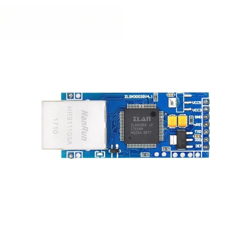 Serial port to ethernet module ttl port rj45 embedded microcontroller pin type TTL to ethernet module ZLSN3003S