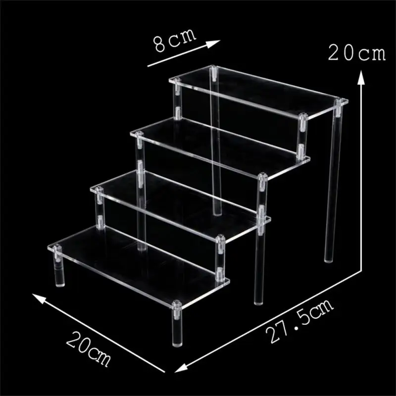 Tier Acrylic Display Stand,Clear Display Riser Rack for Cupcake,Perfume Doll Décor and Organizer Amiibo Figures