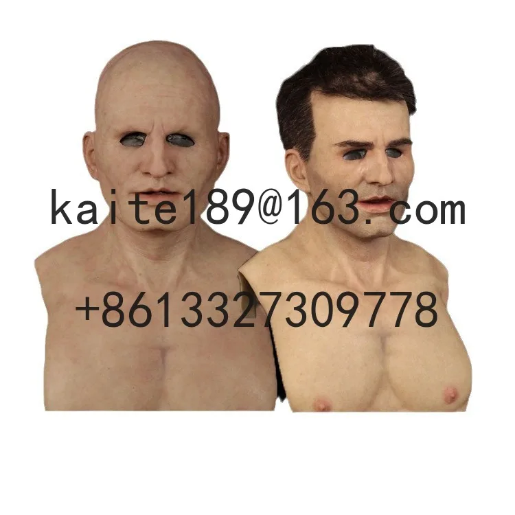 جديد الرجل العجوز قناع هود الجد القديم وجه شعر مستعار الدعائم محيط الهالوين