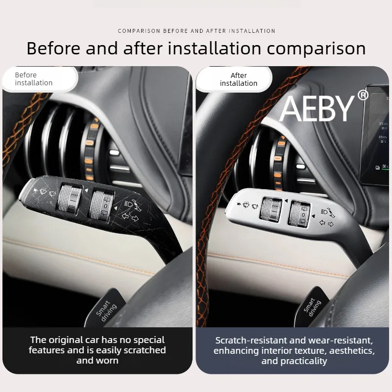 

For BYD Atto 2 Smart Driving Editio 2025 Gear Shift Cover,Anti-Dust Scratch Resistant Trim,Steering Column Lever Cover