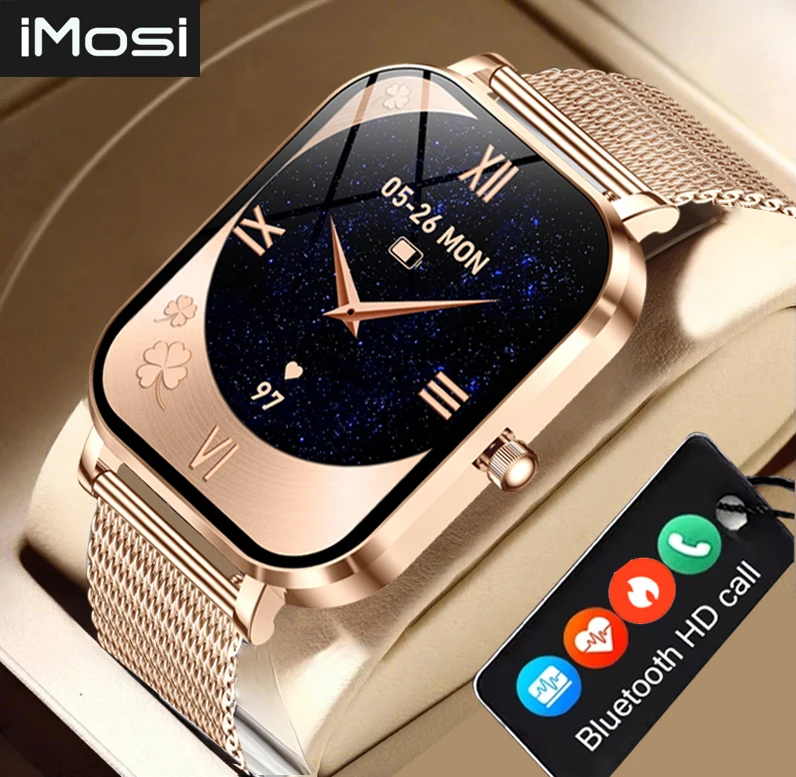 

Модные женские умные часы с экраном 1,75 дюйма, женские Bluetooth-вызовы 100, циферблаты для фитнеса, женские умные часы, циферблаты «сделай сам» для IOS Androd