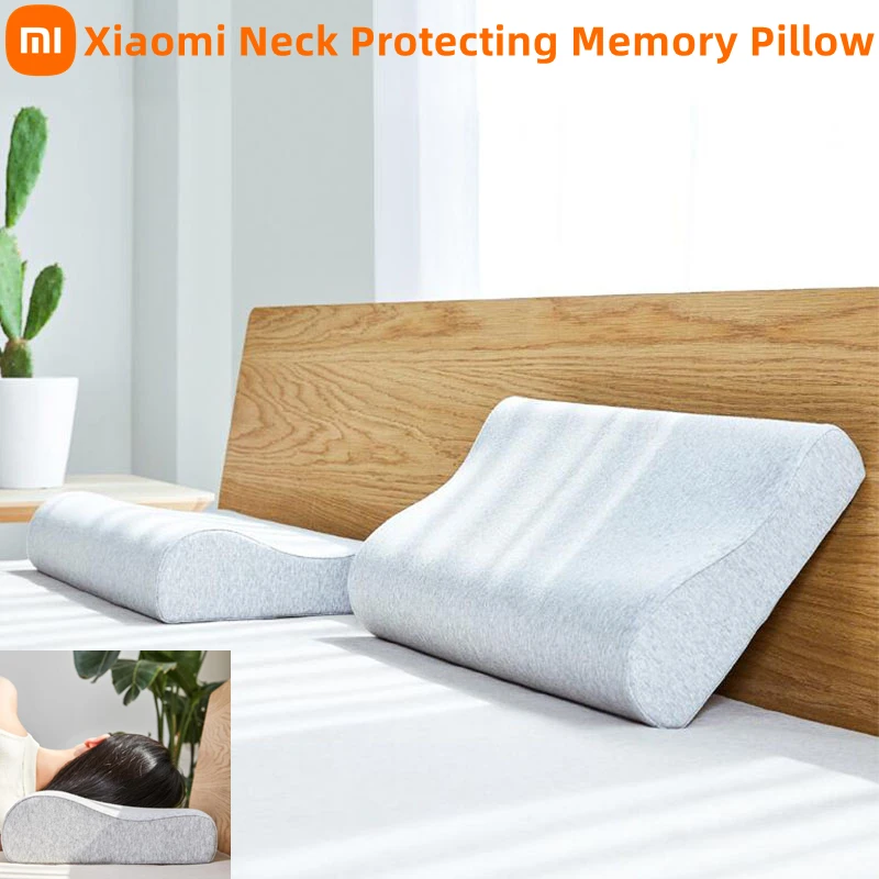 Xiaomi Neck Protecting Memory Pillow Slow Rebound Ventilation Antibacterial Cotton Pillow Relieve Cervical Vertebra Bolster