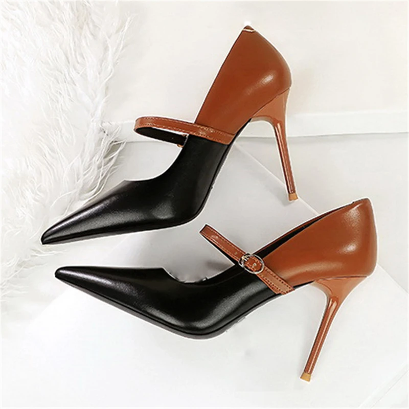 BIGTREE MARY JANES Thin Heels Woman Pumps Sexy Party Sandals Banquet Hollow Spring Autumn Female Shoes