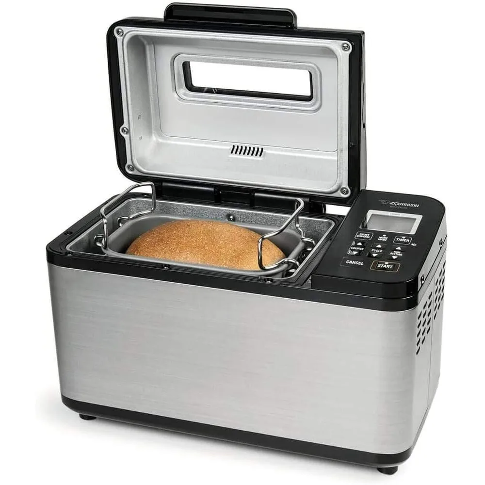 Breadmaker-pan de acero inoxidable/Negro, 2 libras