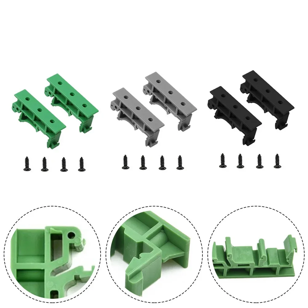 5 Sets PCB DIN C45 Rail Mount Adapter PCB Mount Bracket Clips Mount Holder 35mm For DIN 35 Mounting Rails 35mm Electrical Part