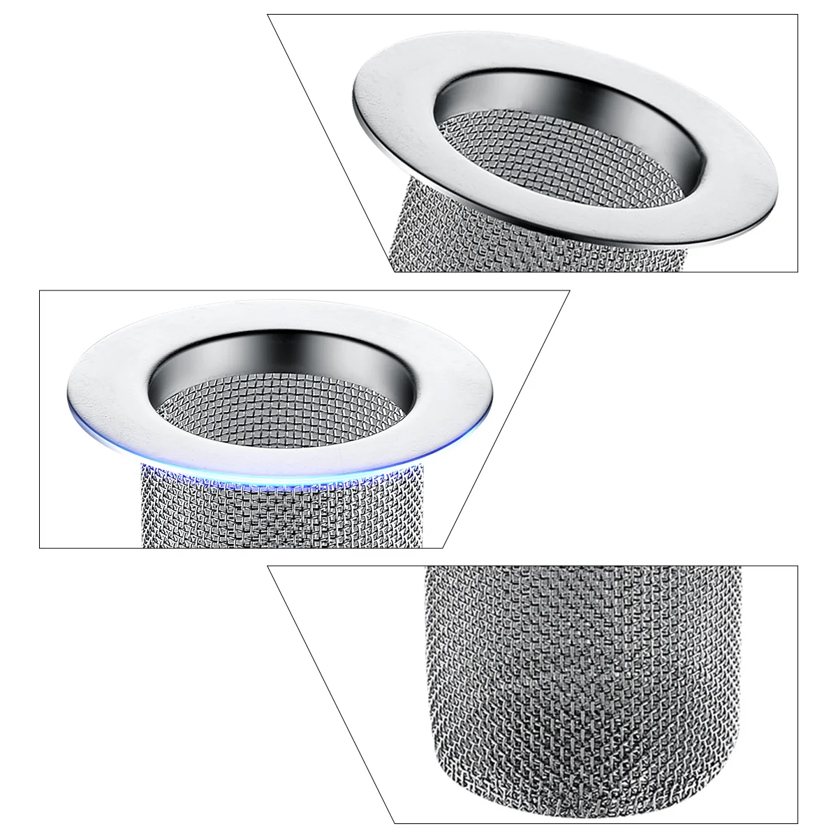 

Sink Mesh Strainer Stainless Steel Debris Drain Filter Basin Drainer Anti Clog Hair Tea Leaves Trap Sink Mesh Strainer