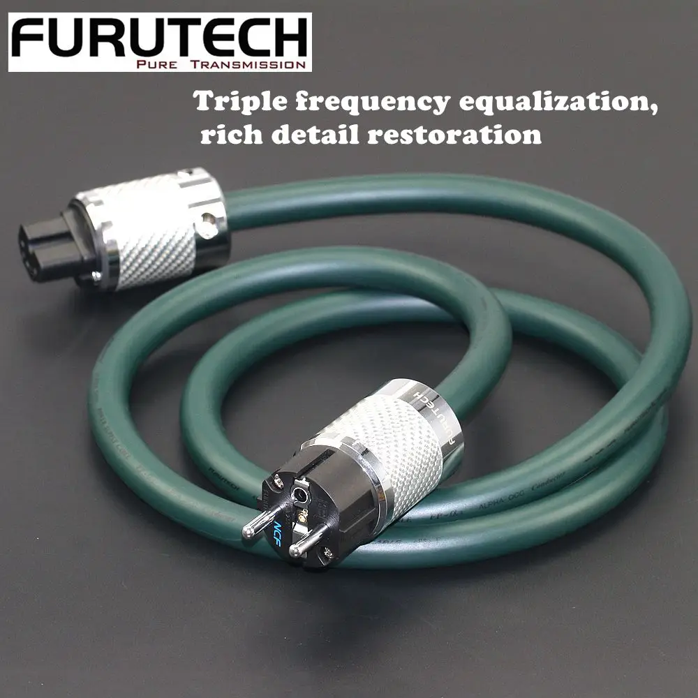 Original Japanese FURUTECH flagship FP- α 3 ALPHA3 single crystal copper power cord amplifier EU plug/American plug power conne