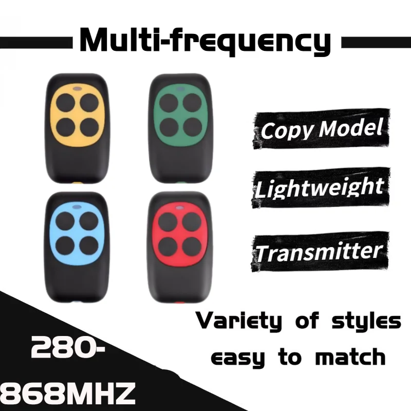 

Universal 260-868MHz Remote Control Wireless 4-Key Copier Color Opener Copier Garage Door Transmitter Key