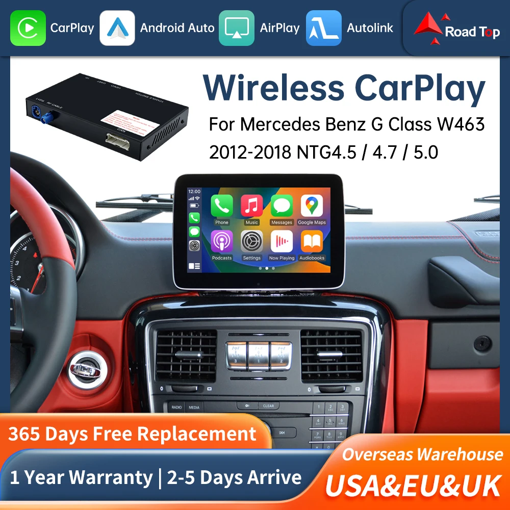 Image of Road Top Kabelloses CarPlay für Mercedes Benz G-Klasse W463 2012-2018 mit Android Auto Interface Mirror Link AirPlay Car Play